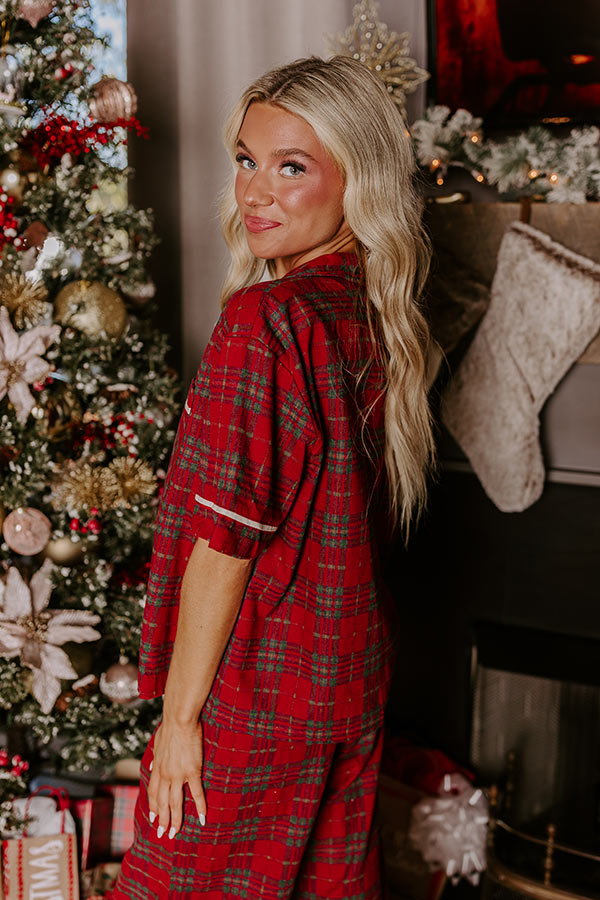 Pretty In Plaid Pajama Top Image - 5