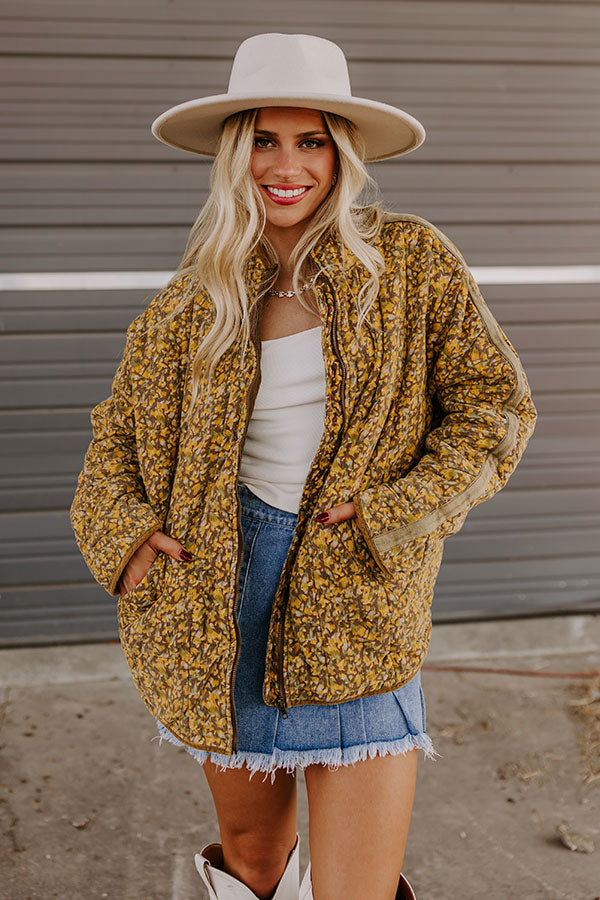 Cabin Cutie Corduroy Jacket in Primrose Yellow Image - 1