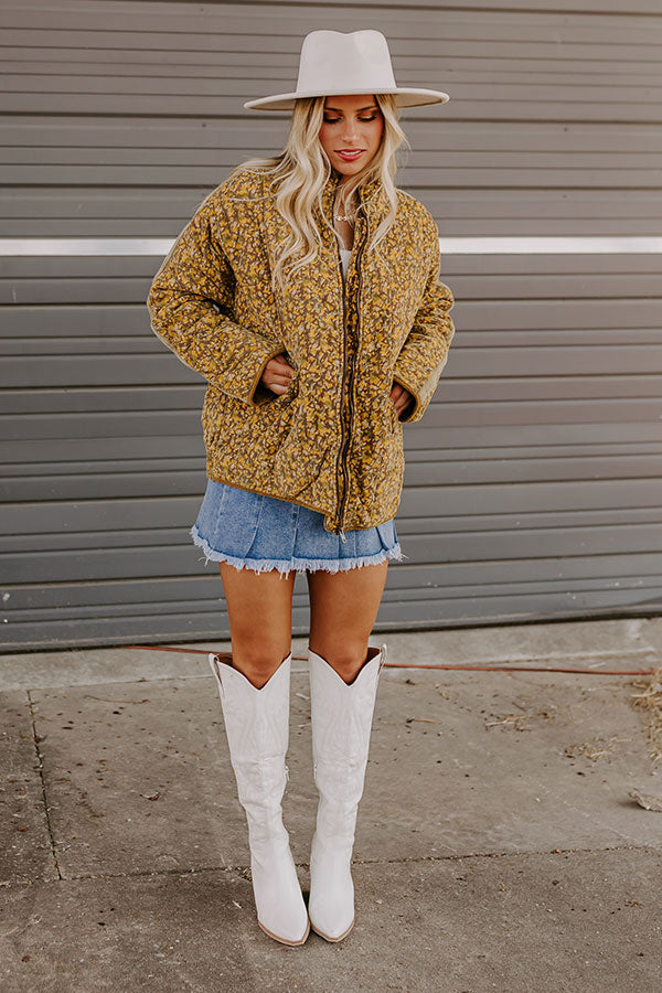 Cabin Cutie Corduroy Jacket in Primrose Yellow Image - 2