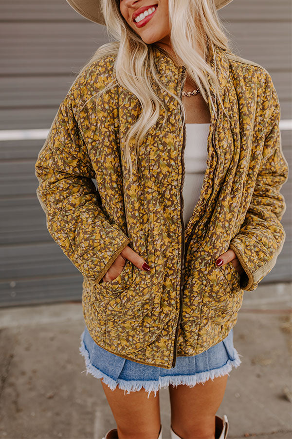 Cabin Cutie Corduroy Jacket in Primrose Yellow Image - 3