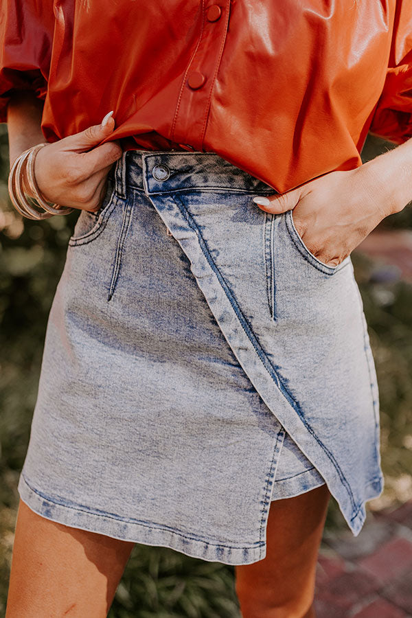 The Evelyn High Waist Asymmetrical Skort Image - 5