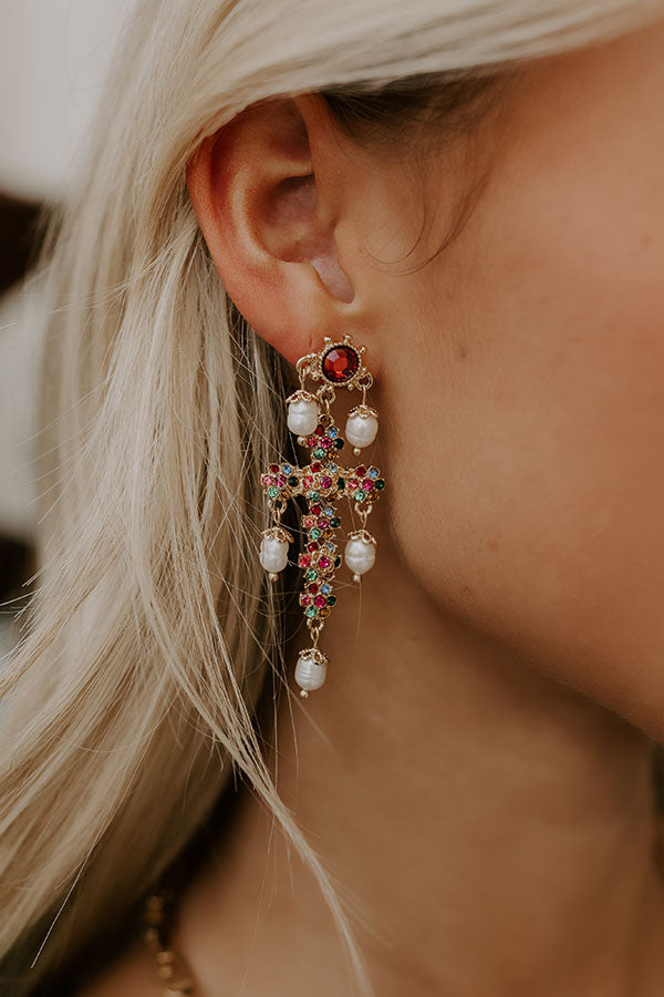Chic Showstopper Earrings in Sangria Image - 2
