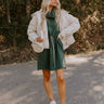 Coffee Shop Cutie Drawstring Mini Dress in Hunter Green Image - 1