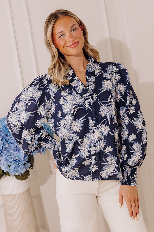 Kind Glance Floral Button Up Image - 3