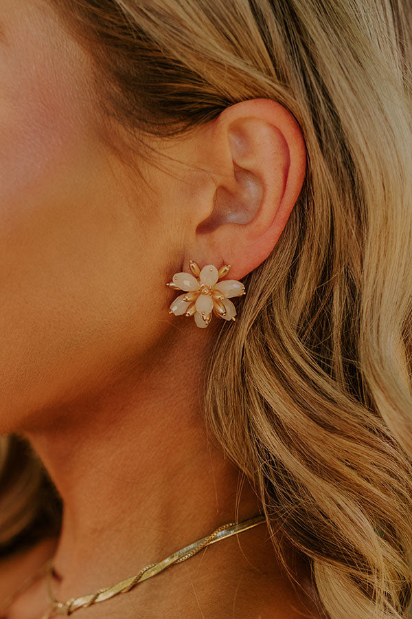 Spotlight Darling Earrings in White Image - 2