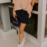 The Kaeli High Waist Denim Skirt in Dark Wash Image - 1