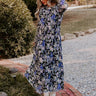 Vineyard Cutie Asymmetrical Floral Mesh Midi in Black Image - 1