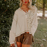 Coffee Shop Cozy Waffle Knit Hoodie Image - 1