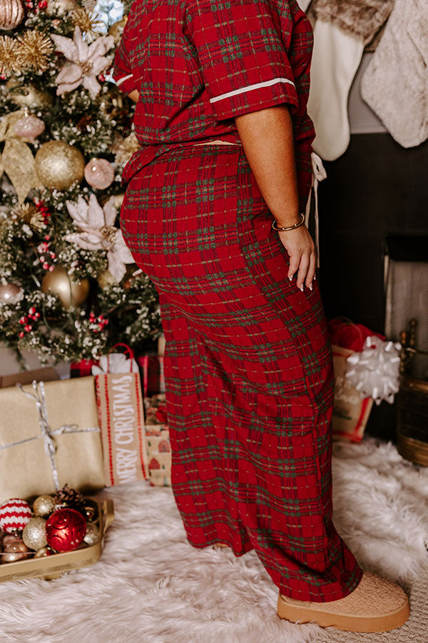 Pretty In Plaid Pajama Pants Curves Image - 3