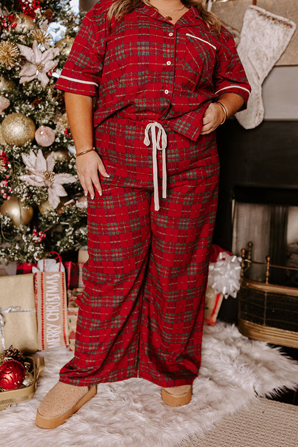 Pretty In Plaid Pajama Pants Curves Image - 2