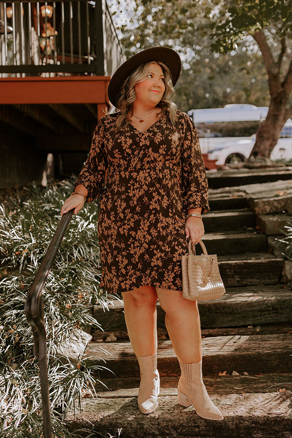 Maple Dreams Floral Mini Dress Curves Image - 1