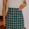 Boss Babe High Waist Tweed Mini Skirt in Teal Image - 1