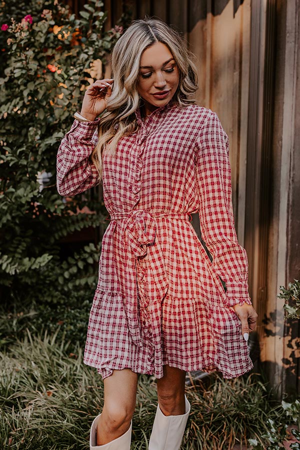 Orchard Stroll Plaid Mini Dress Image - 1