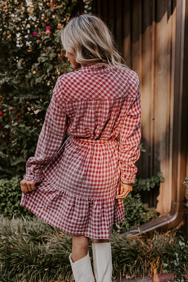 Orchard Stroll Plaid Mini Dress Image - 5