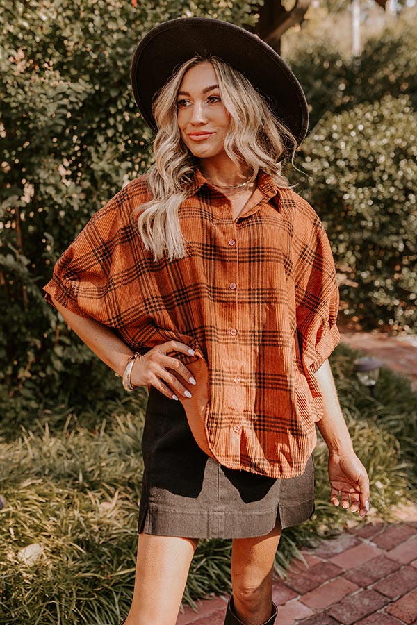 Fall Vibes Corduroy Button Up Image - 3