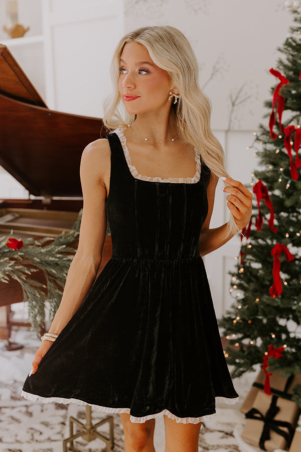 Pinot Noir Velvet Mini Dress Image - 1