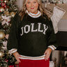 Holiday Vibes Knit Sweater in Jolly Hunter Green Curves Image - 1