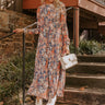 Vineyard Cutie Asymmetrical Floral Mesh Midi in Blue Image - 1