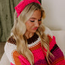 Cute Energy Velvet Headband in Hot Pink Image - 1