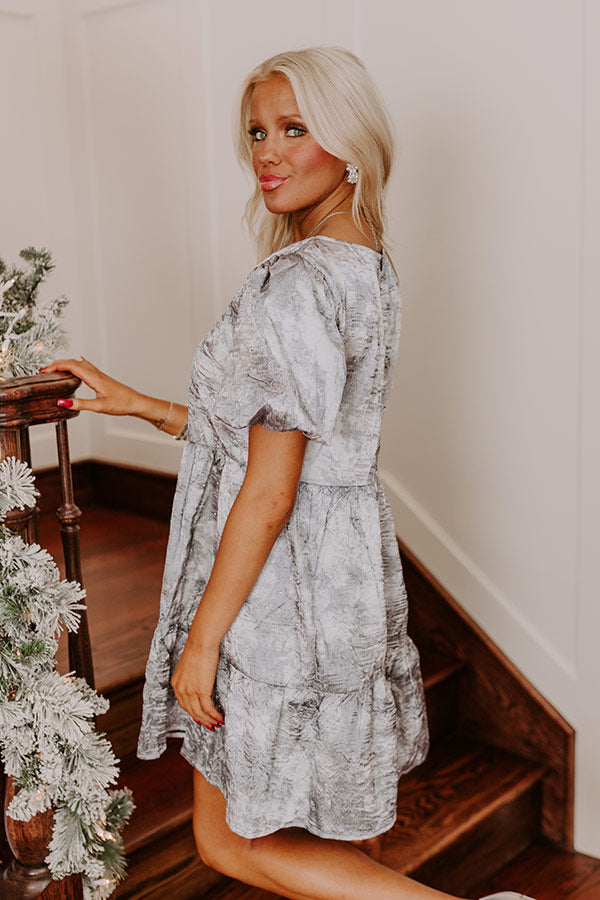 Glistening Smile Rhinestone Embellished Mini Dress Image - 3
