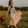 Boho Feels High Waist Lace Skirt in Wine Image - 1