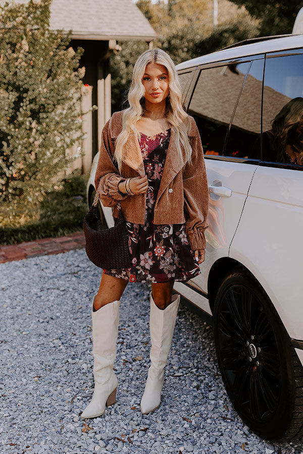 Vino Sippin' Floral Mini Dress Image - 3