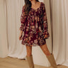 Vino Sippin' Floral Mini Dress Image - 1