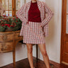 Boss Babe High Waist Tweed Mini Skirt in Pink Image - 1