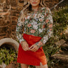 Floral Dreams Mesh Top in Hunter Green Image - 1