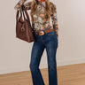Floral Dreams Mesh Top in Hunter Green Image - 1