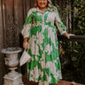 Bistro Bound Floral Midi in Green Curves Image - 1