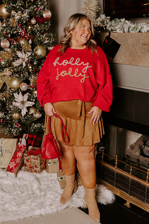 Holly Jolly Vibe Tinsel Knit Top Curves Image - 2
