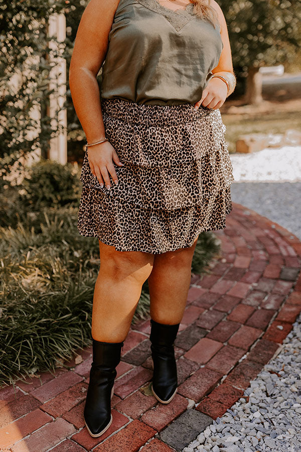 The Emily High Waist Tiered Mini Skirt Curves Image - 2