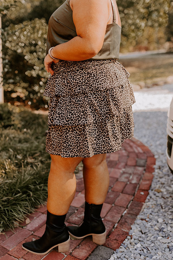 The Emily High Waist Tiered Mini Skirt Curves Image - 4
