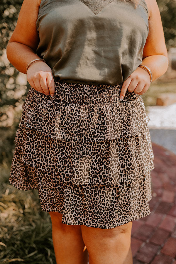 The Emily High Waist Tiered Mini Skirt Curves Image - 3