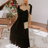 Cranberry Martini Velvet Midi in Black Image - 1