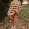 Cue The Chic Stripe Sweater in Iced Latte Image - 1