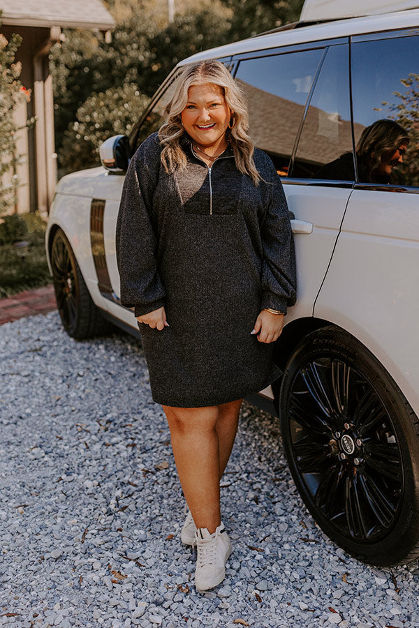 Lively Lattes Ribbed Sweater Dress Curves Image - 1