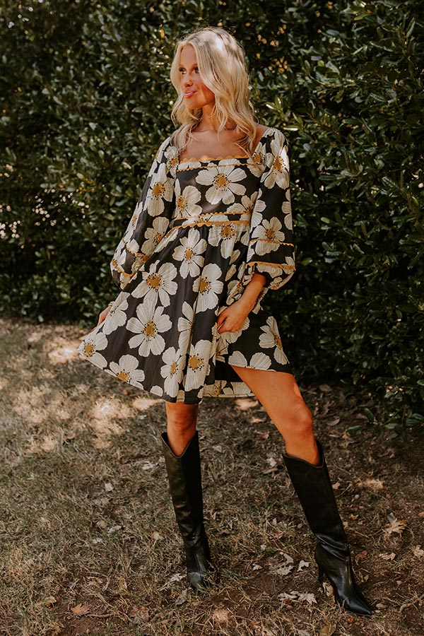 Flirty Smile Floral Mini Dress Image - 2
