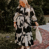 Bistro Bound Floral Midi in Black Curves Image - 1