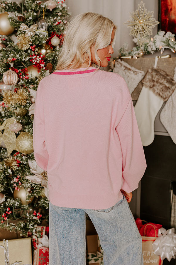 Holiday Parade Sequin Sweater in Pink Image - 5