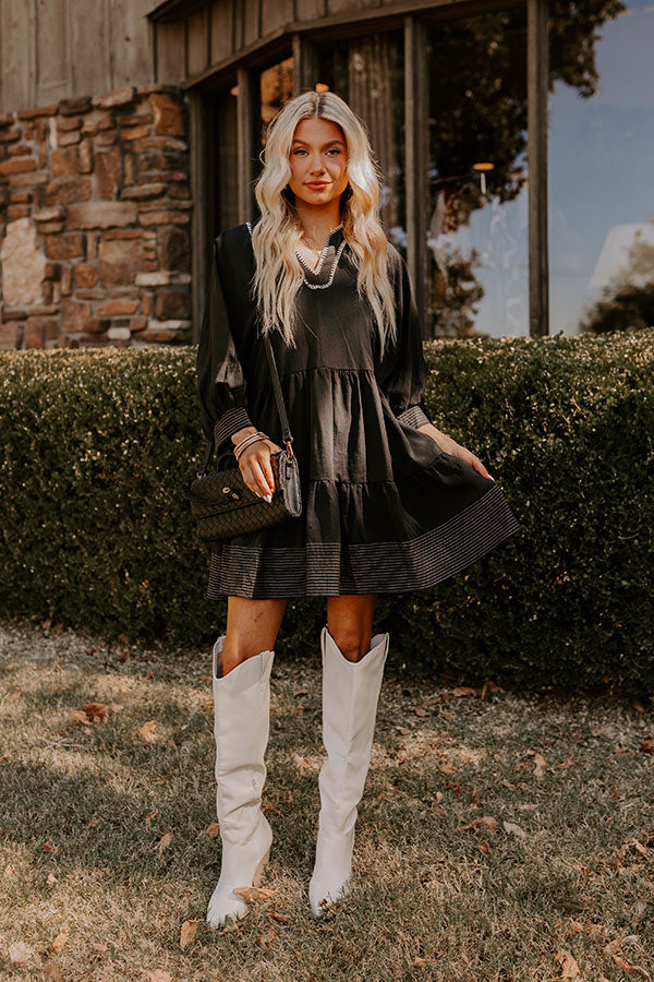 Dreamy Moment Mini Dress in Black Image - 2