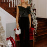 Holiday Party Velvet Jumpsuit in Black Image - 1