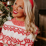 Festive Flair Tweed Headband in Red Image - 1