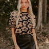 Block Party Cutie Floral Knit Top in Black Image - 1