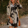 Vineyard Stroll Floral Mini Dress in Black Image - 1
