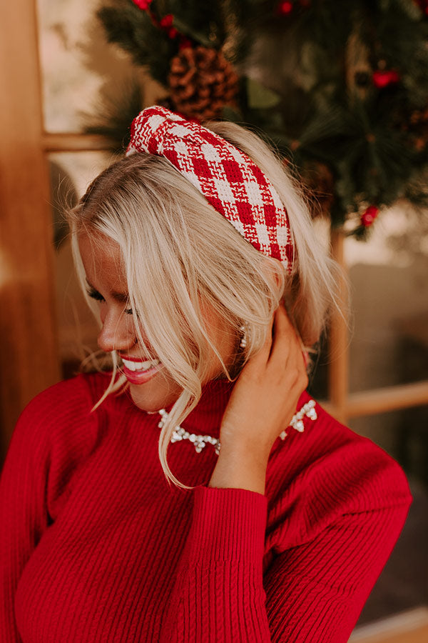 Holiday Harmony Tweed Headband in Plaid Image - 1