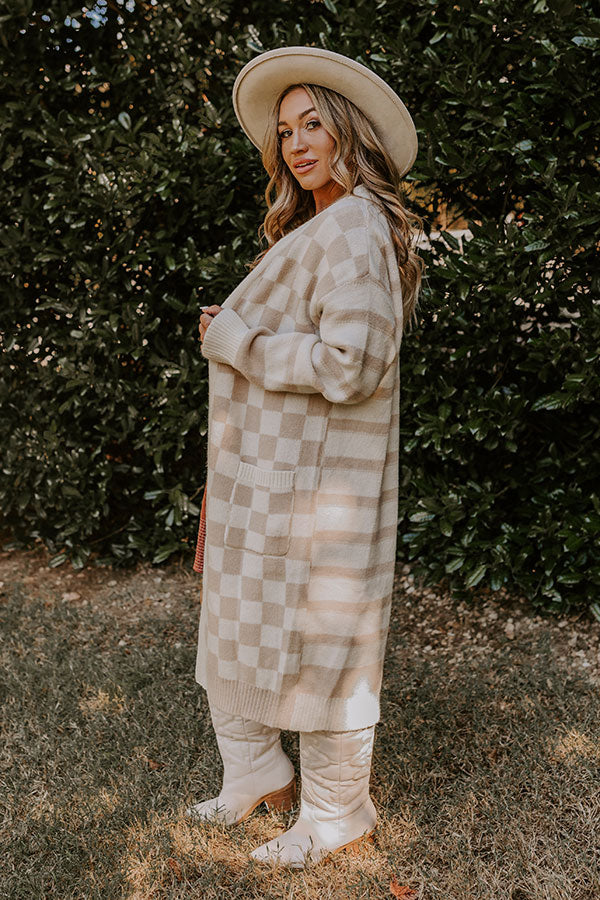 Fit Check Knit Cardigan in Iced Latte Image - 3
