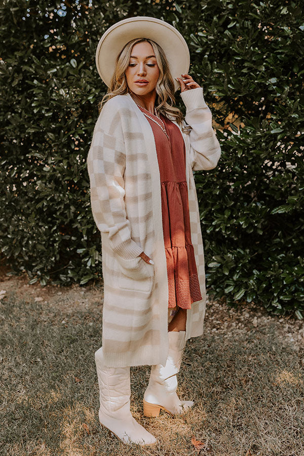 Fit Check Knit Cardigan in Iced Latte Image - 4