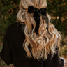 The Bailee Velvet Bow Hair Clip in Black Image - 1